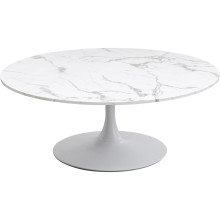 Mesa de centro Schickeria Marble Branco Ø110cm