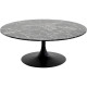 Mesa de centro Schickeria Marble Preto Ø110cm