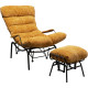 Cadeirão + Pufe Vienna Swing Amarelo