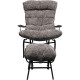 Cadeirão + Pufe Vienna Swing Cinzento