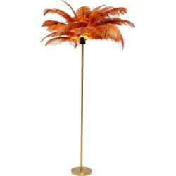 Candeeiro de pé Feather Palm Vermelho Ferrugem 165cm