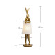 Candeeiro de pé Animal Rabbit Dourado/Branco 150cm