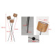 Candeeiro de pé Cannes Trio 145 cm