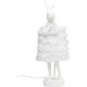 Candeeiro de Mesa Animal Rabbit Fur Branco/Prateado 68cm