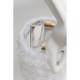 Candeeiro de Mesa Animal Rabbit Fur Branco/Prateado 68cm