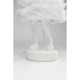 Candeeiro de Mesa Animal Rabbit Fur Branco/Prateado 68cm