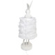 Candeeiro de Mesa Animal Rabbit Fur Branco/Prateado 68cm