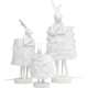 Candeeiro de Mesa Animal Rabbit Fur Branco/Prateado 68cm