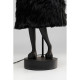 Candeeiro de Mesa Animal Rabbit Fur Preto/Dourado 68cm
