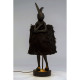 Candeeiro de Mesa Animal Rabbit Fur Preto/Dourado 68cm