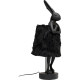 Candeeiro de Mesa Animal Rabbit Fur Preto/Dourado 68cm