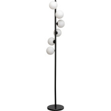 Candeeiro de pé Scala Balls Milky Preto 160cm