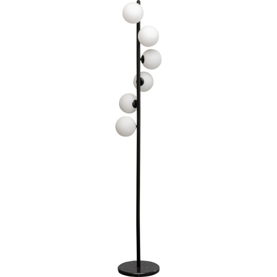 Candeeiro de pé Scala Balls Milky Preto 160cm