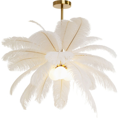 Candeeiro de Tecto Feather Palm Branco Ø87cm