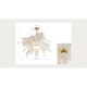 Candeeiro de Tecto Feather Palm Branco Ø87cm