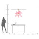 Candeeiro de Tecto Feather Palm Rosa Ø87cm
