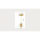 Candeeiro de pé Loungy Dourado 160cm