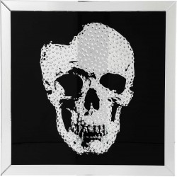 Quadro c/ moldura Espelho Skull 100x100cm