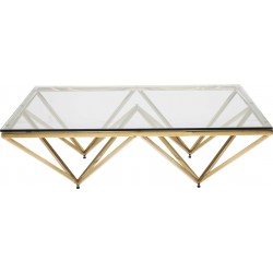 Mesa de Centro Network Dourada 105x105cm