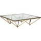 Mesa de Centro Network Dourada 105x105cm