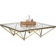 Mesa de Centro Network Dourada 105x105cm