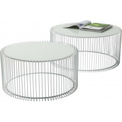 Mesa de Centro Wire Branco (conj.2)