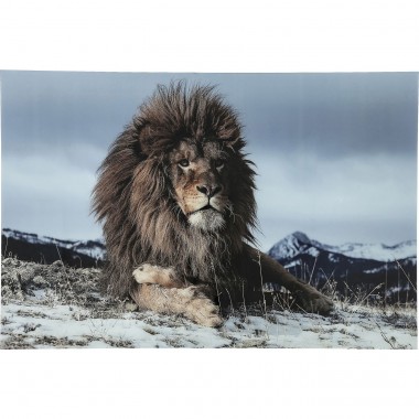Quadro de Vidro Proud Lion 120x180cm
