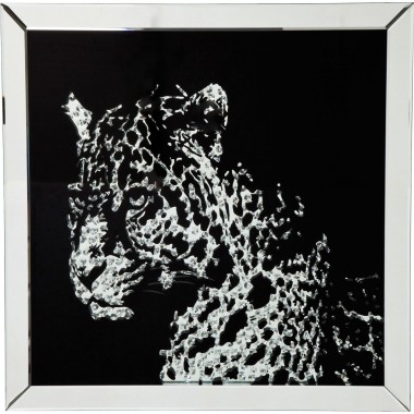 Quadro c/ Moldura Espelho Leopard