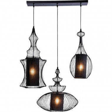 Candeeiro de Tecto Swing Iron Tre Preto