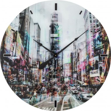 Relógio de Parede em vidro Times Square Ø80cm