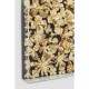 Quadro c/ moldura Gold Flower 120x120cm