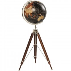 Deco Globe Earth Preto