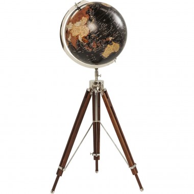 Deco Globe Earth Preto