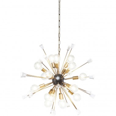 Candeeiro de Tecto Crystal Bomb Brass Ø93cm