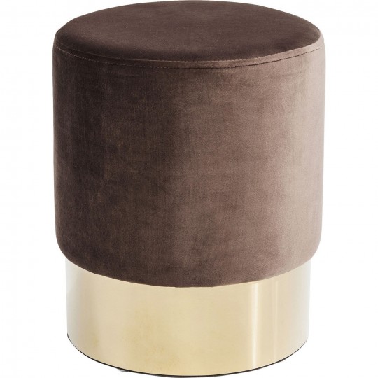 Banco Cherry Castanho/Dourado Ø35cm