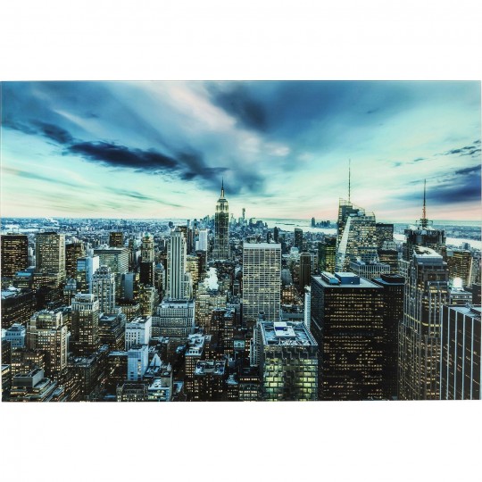 Quadro de Vidro New York Sunset 120x160cm