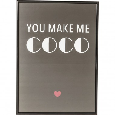Quadro c/ moldura You Make Me Coco 42x30cm-60387 (5)