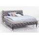 Cama Desire em veludo Cinzento 200x200cm