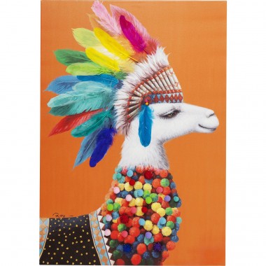 Tela a Óleo Lama Chief 100x70cm-60770 (5)