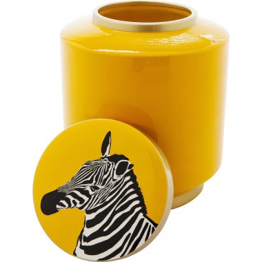 Pote Decorativo Zebra Amarelo 25cm-61285 (5)