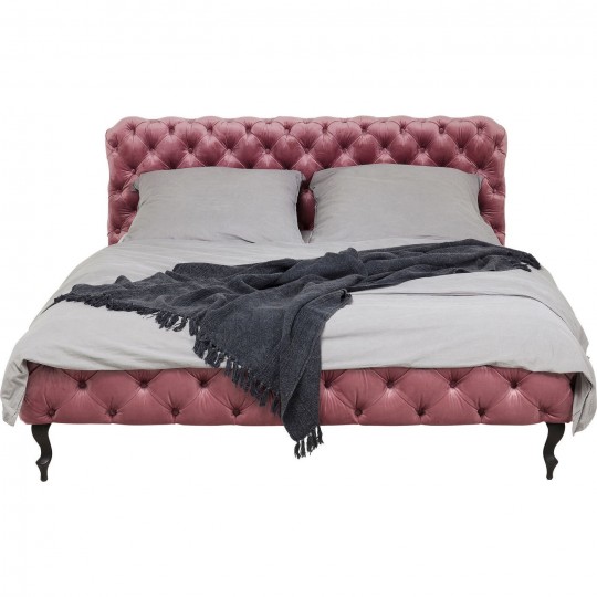 Cama Desire em veludo Malva 160x200cm