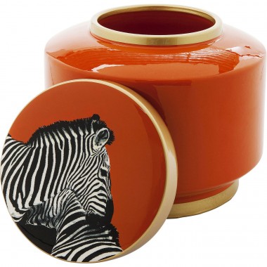 Pote Decorativo Zebra Laranja 19cm-61284 (5)