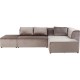 Sofá Infinity em veludo Taupe c/chaise à dir.