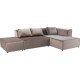 Sofá Infinity em veludo Taupe c/chaise à dir.