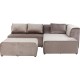 Sofá Infinity em veludo Taupe c/chaise à dir.