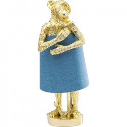 Candeeiro de Mesa Animal Monkey Gold Azul