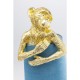 Candeeiro de Mesa Animal Monkey Gold Azul