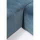 Sofá Infinity c/ chaise à Esq, em veludo Azul 