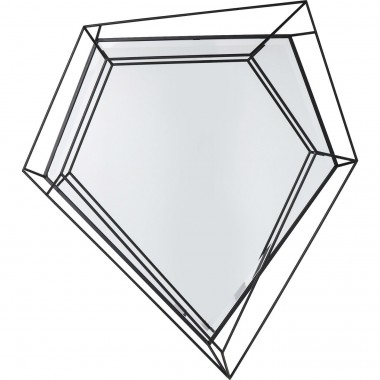 Espelho Wire Diamond Schwarz 104x92cm