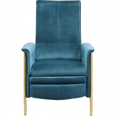 Chaise Longue Lazy em veludo Azul